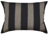 Sunbrella® Centered Onyx Indoor/Outdoor Striped Pillow