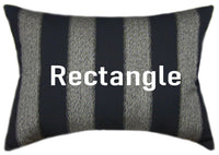 Sunbrella® Centered Onyx Indoor/Outdoor Striped Pillow
