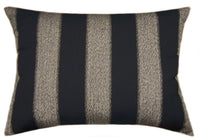Sunbrella® Centered Onyx II Indoor/Outdoor Striped Pillow