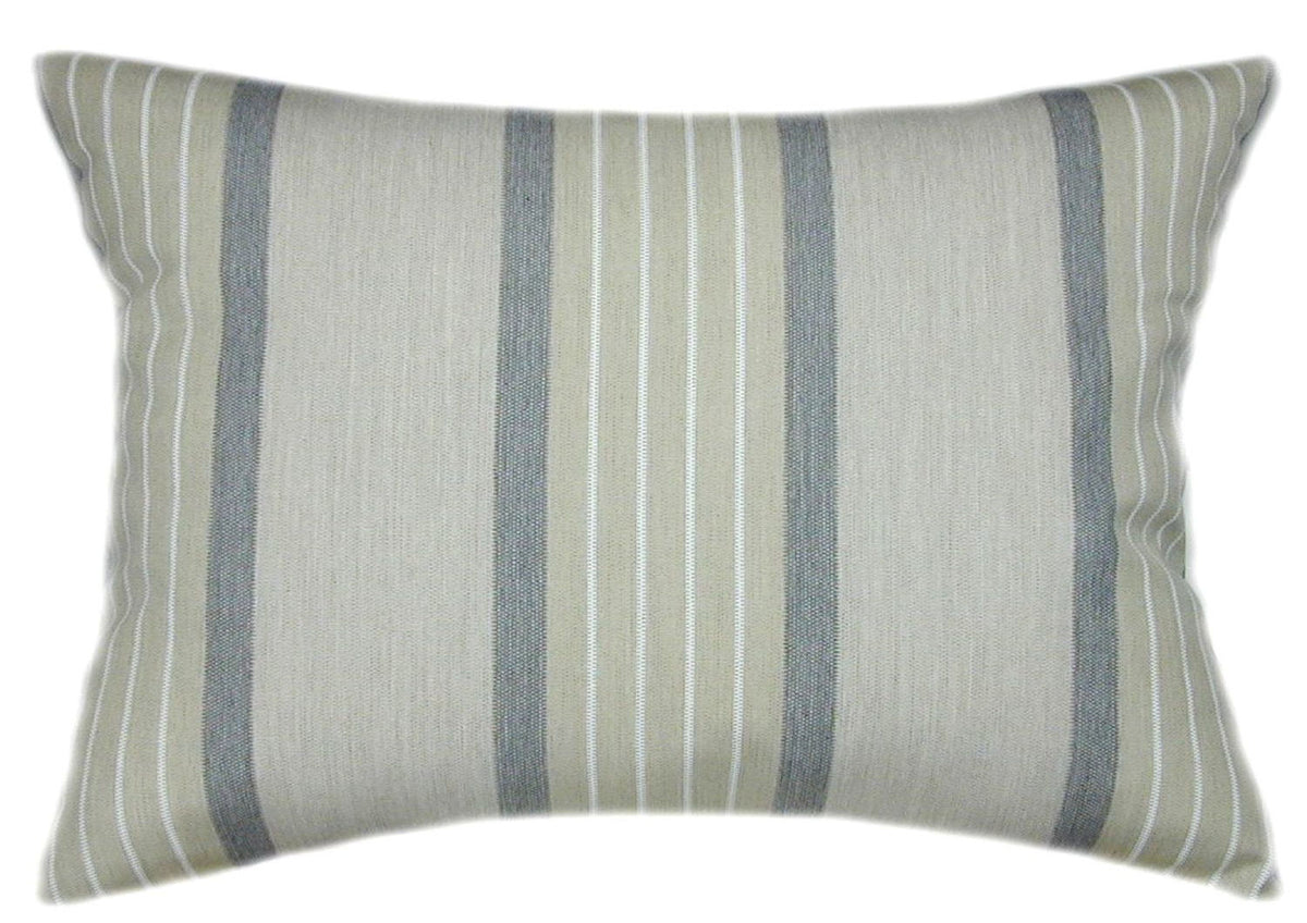 Sunbrella® Cove Pebble Indoor/Outdoor Striped Pillow