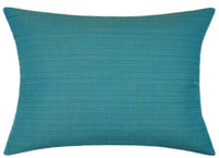 Sunbrella® Dupione Deep Sea Indoor/Outdoor Textured Solid Color Pillow