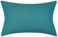 Sunbrella® Dupione Deep Sea Indoor/Outdoor Textured Solid Color Pillow