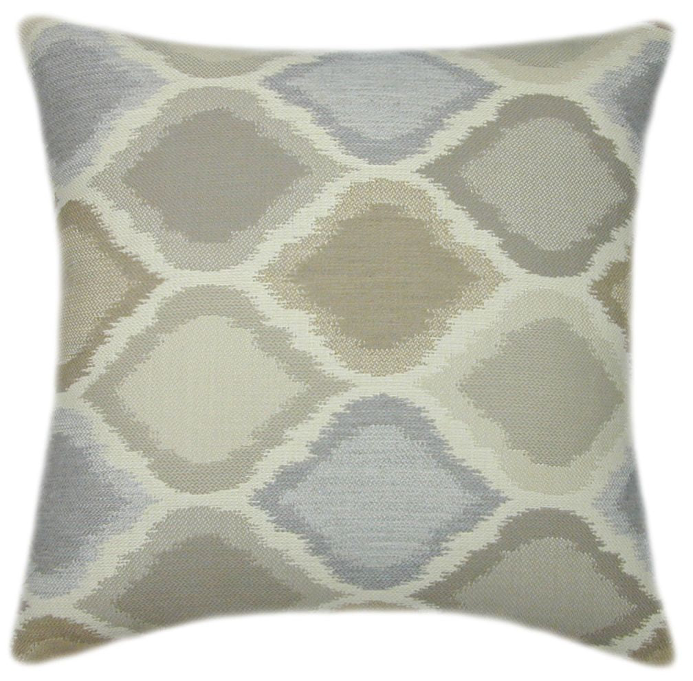 Sunbrella® Empire Dove Indoor/Outdoor Geometric Pillow