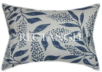 Sunbrella® Exquisite II Indigo Indoor/Outdoor Floral Pillow