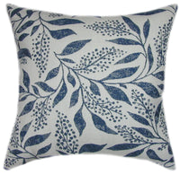 Sunbrella® Exquisite II Indigo Indoor/Outdoor Floral Pillow