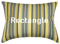 Sunbrella® Foster Metallic Indoor/Outdoor Striped Pillow