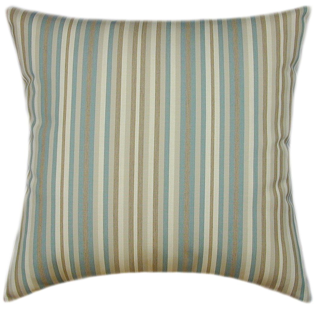 Sunbrella® Gavin Mist Indoor/Outdoor Striped Pillow