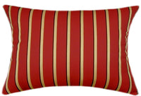 Sunbrella® Harwood Crimson Indoor/Outdoor Striped Pillow