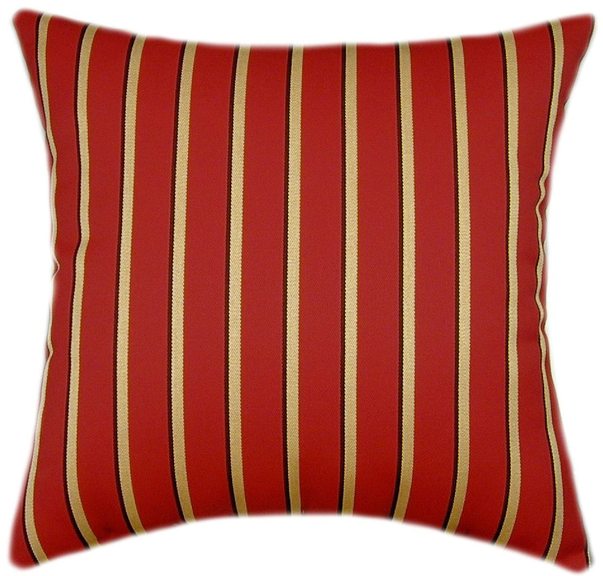 Sunbrella® Harwood Crimson Indoor/Outdoor Striped Pillow