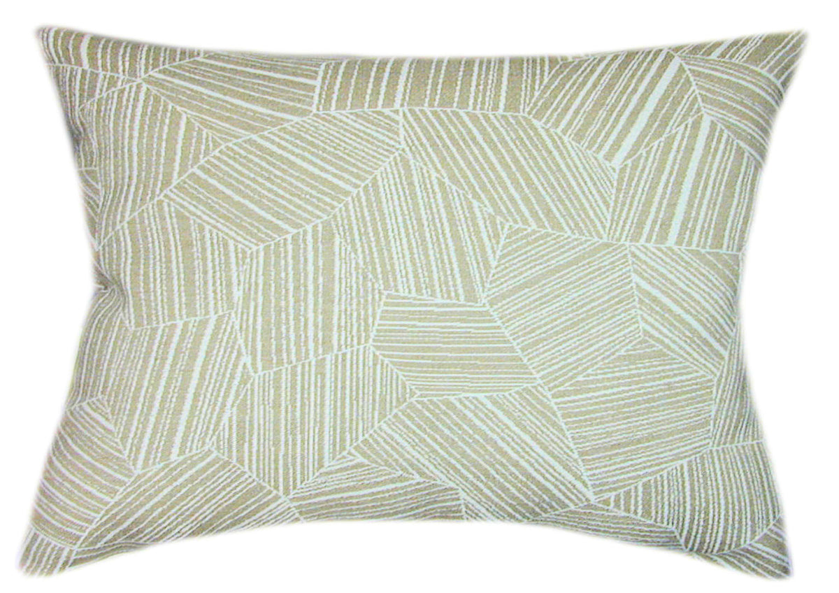 Sunbrella® Leaf Structure Sand Indoor/Outdoor Geometric Pillow