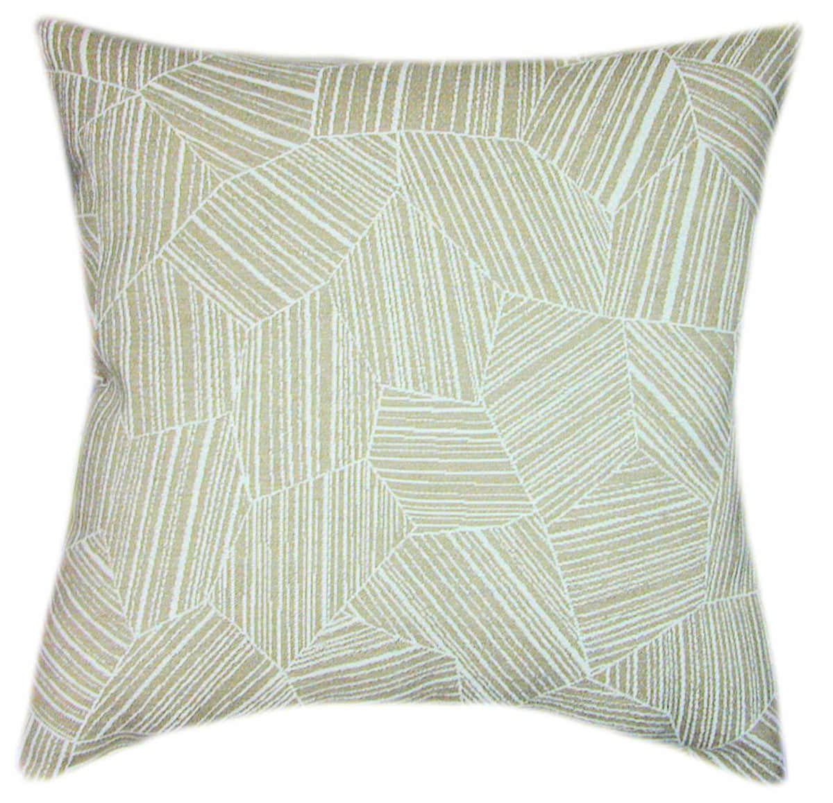 Sunbrella® Leaf Structure Sand Indoor/Outdoor Geometric Pillow