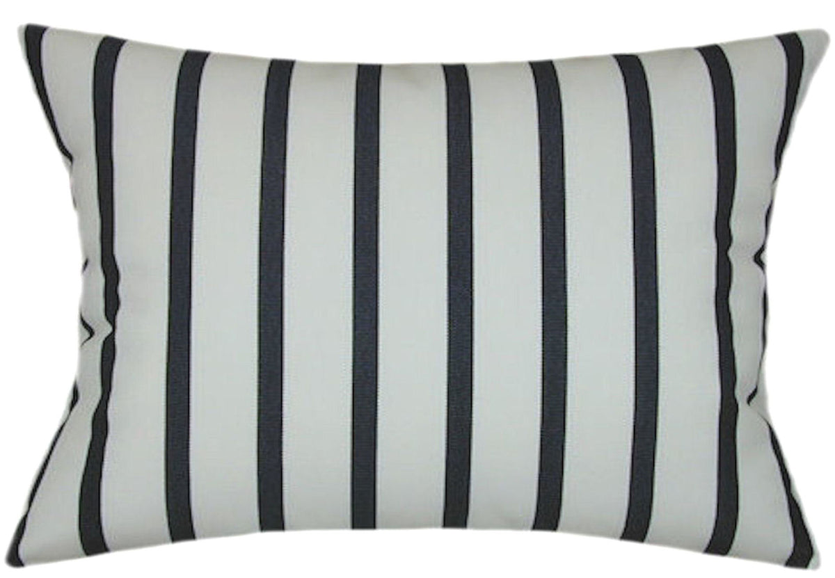 Sunbrella® Lido Indigo Indoor/Outdoor Striped Pillow