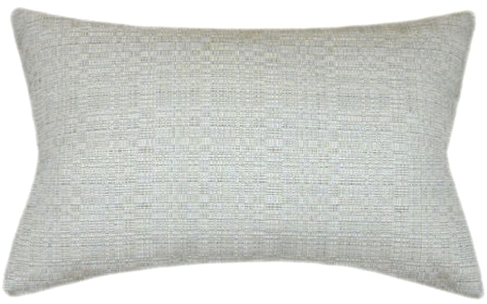 Sunbrella® Linen Silver Indoor/Outdoor Textured Solid Color Pillow