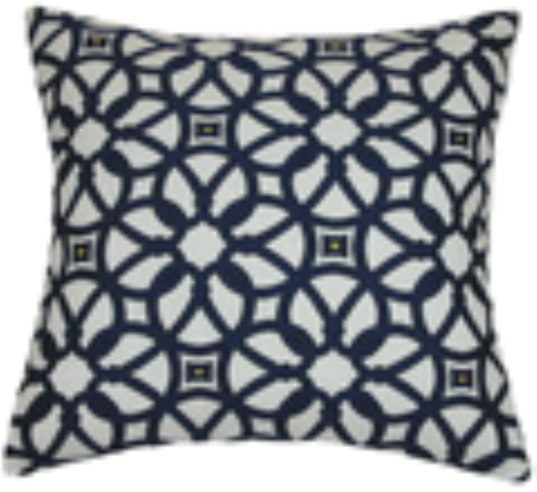 Sunbrella® Luxe Indigo Indoor/Outdoor Geometric Pillow