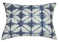 Sunbrella® Midori Indigo Indoor/Outdoor Geometric Pillow