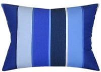 Sunbrella® Milano Cobalt Indoor/Outdoor Striped Pillow