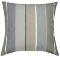 Sunbrella® Milano Char Indoor/Outdoor Striped Pillow