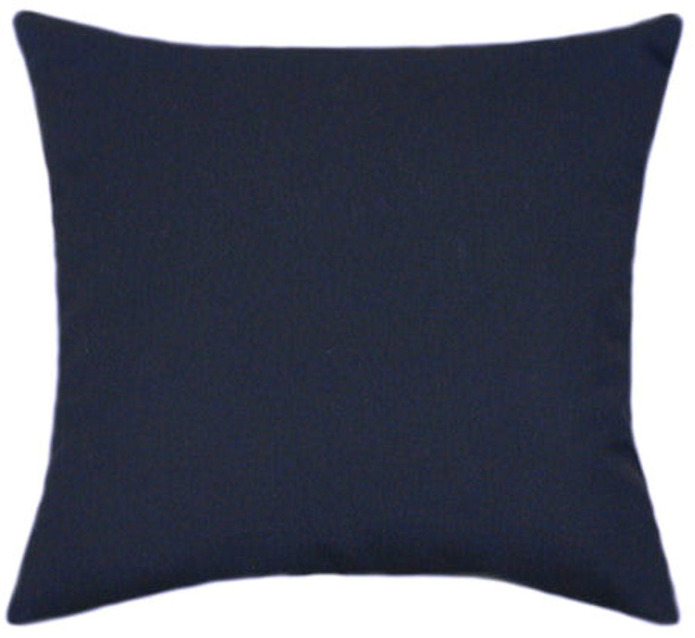 Sunbrella® Canvas Navy Blue Indoor/Outdoor Solid Color Pillow