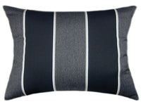 Sunbrella® Peyton Granite II Indoor/Outdoor Striped Pillow