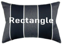 Sunbrella® Peyton Granite II Indoor/Outdoor Striped Pillow