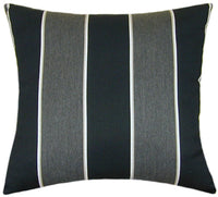 Sunbrella® Peyton Granite Indoor/Outdoor Striped Pillow