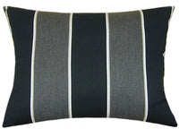 Sunbrella® Peyton Granite Indoor/Outdoor Striped Pillow