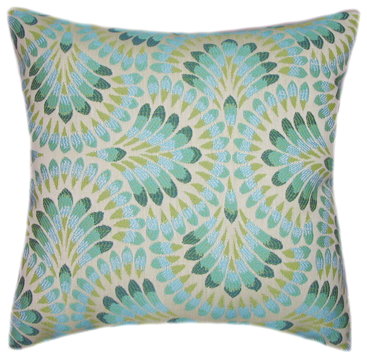 Sunbrella® Plume Peacock Indoor/Outdoor Floral Pillow