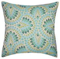 Sunbrella® Plume Peacock Indoor/Outdoor Floral Pillow