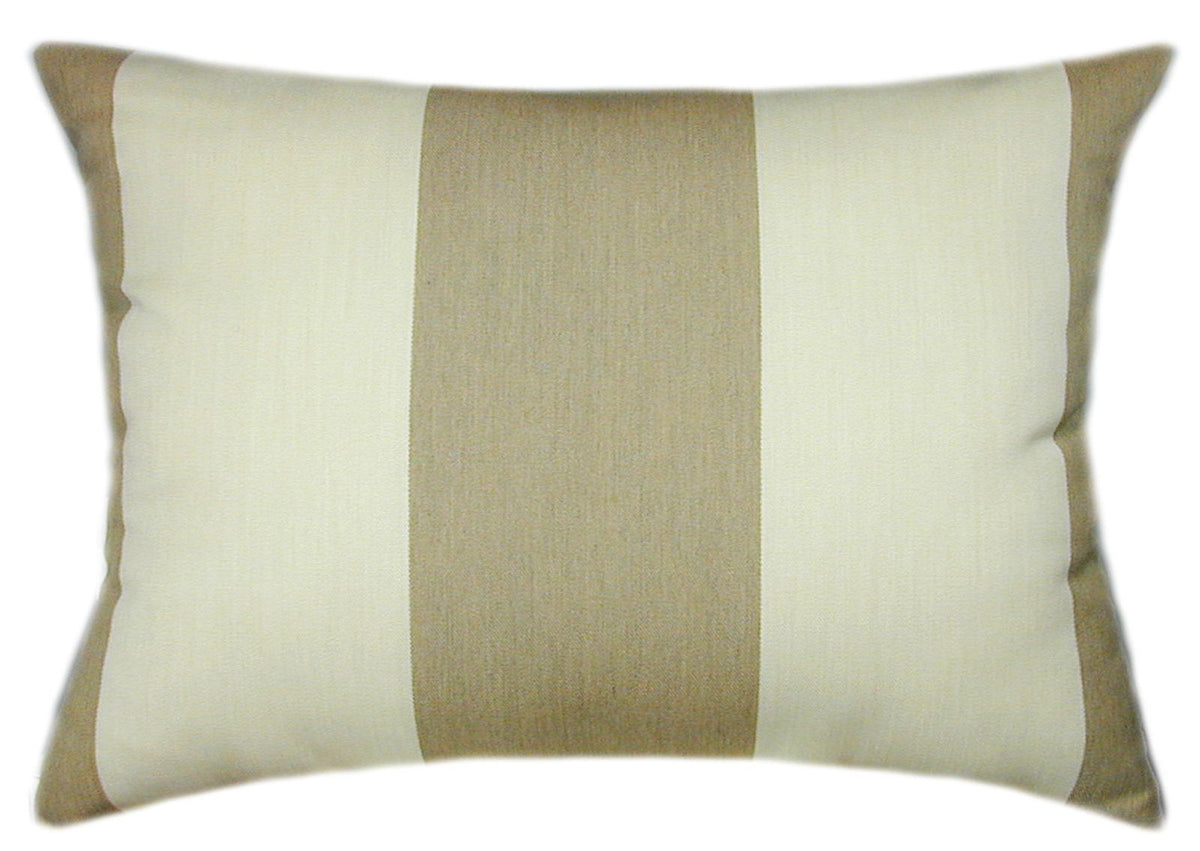 Sunbrella® Regency Sand II Indoor/Outdoor Striped Pillow