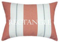 Sunbrella® Relate Persimmon II Indoor/Outdoor Striped Pillow