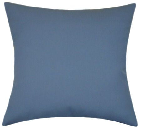Sunbrella® Canvas Sapphire Blue Indoor/Outdoor Solid Color Pillow