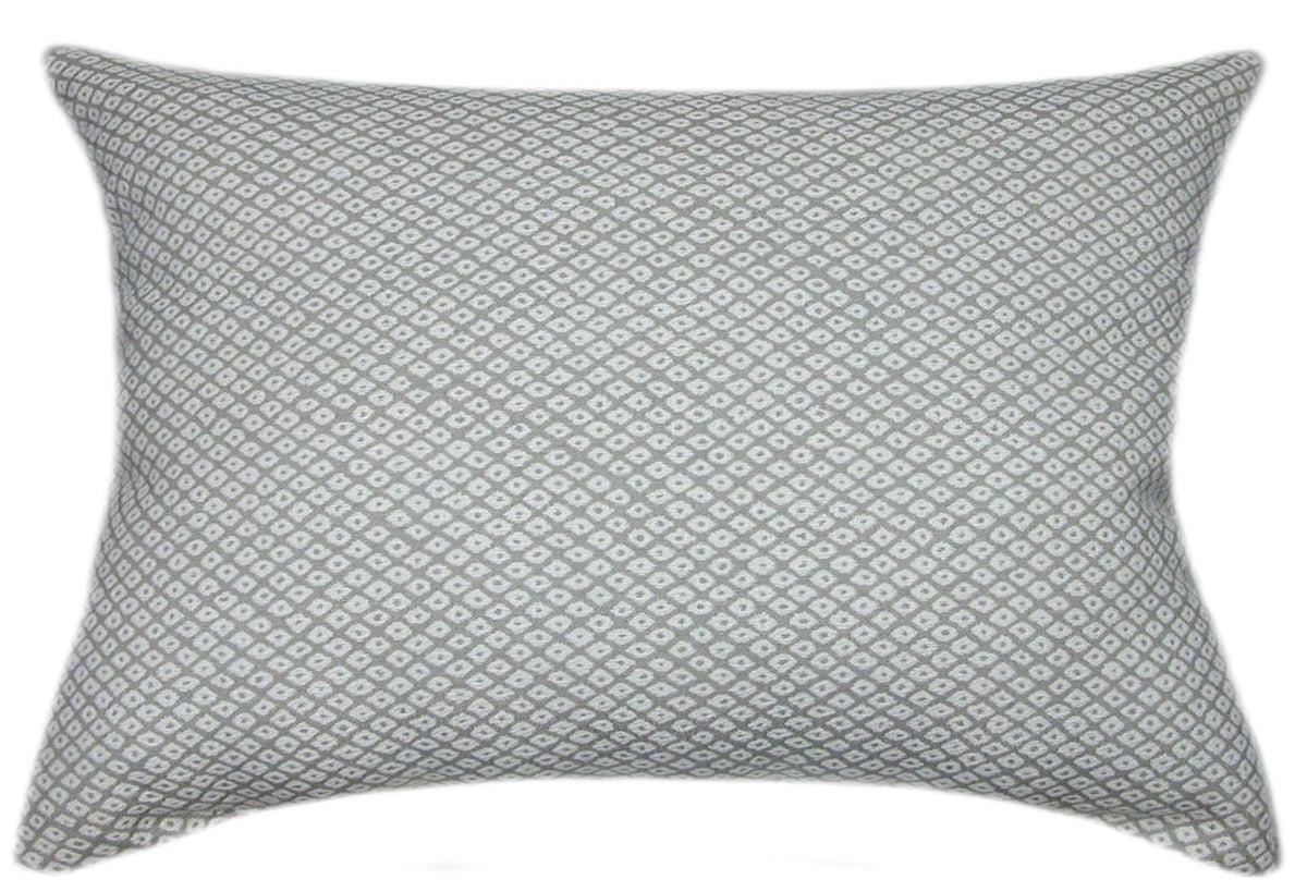 Sunbrella® Shibori Silver Indoor/Outdoor Geometric Pillow