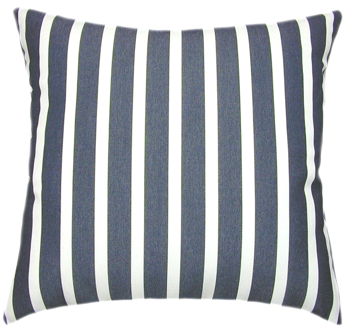 Sunbrella® Shore Navy Blue Indoor/Outdoor Striped Pillow