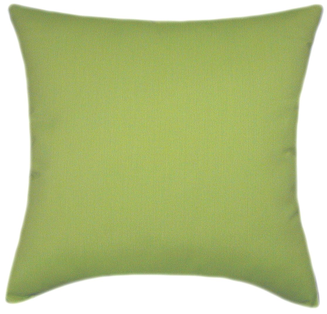 Sunbrella® Spectrum Kiwi Indoor/Outdoor Textured Solid Color Pillow