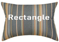 Sunbrella® Stanton Greystone Indoor/Outdoor Striped Pillow