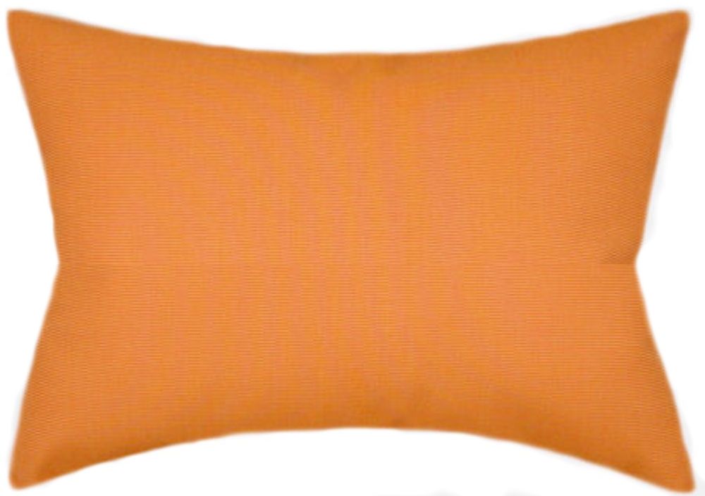 Sunbrella® Canvas Tangerine Indoor/Outdoor Textured Solid Color Pillow