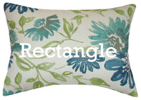 Sunbrella® Violetta Baltic Indoor/Outdoor Floral Pillow