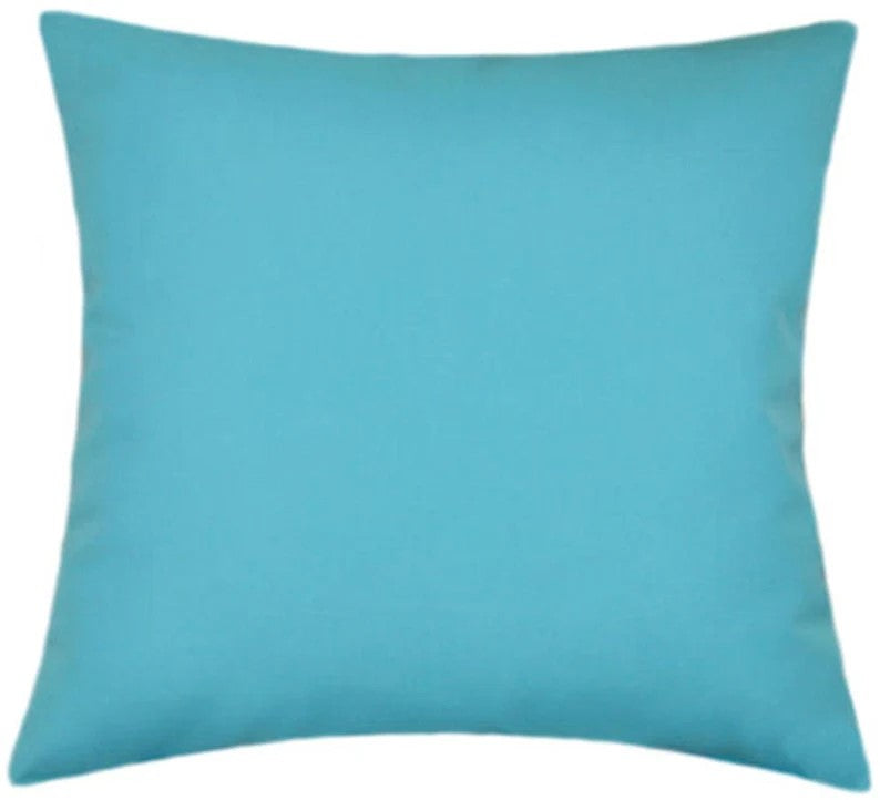Sunbrella® Canvas Aruba Blue Indoor/Outdoor Solid Color Pillow