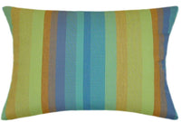 Sunbrella® Astoria Lagoon Indoor/Outdoor Striped Pillow