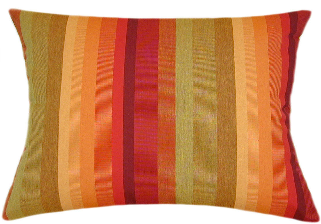 Sunbrella® Astoria Sunset Indoor/Outdoor Striped Pillow