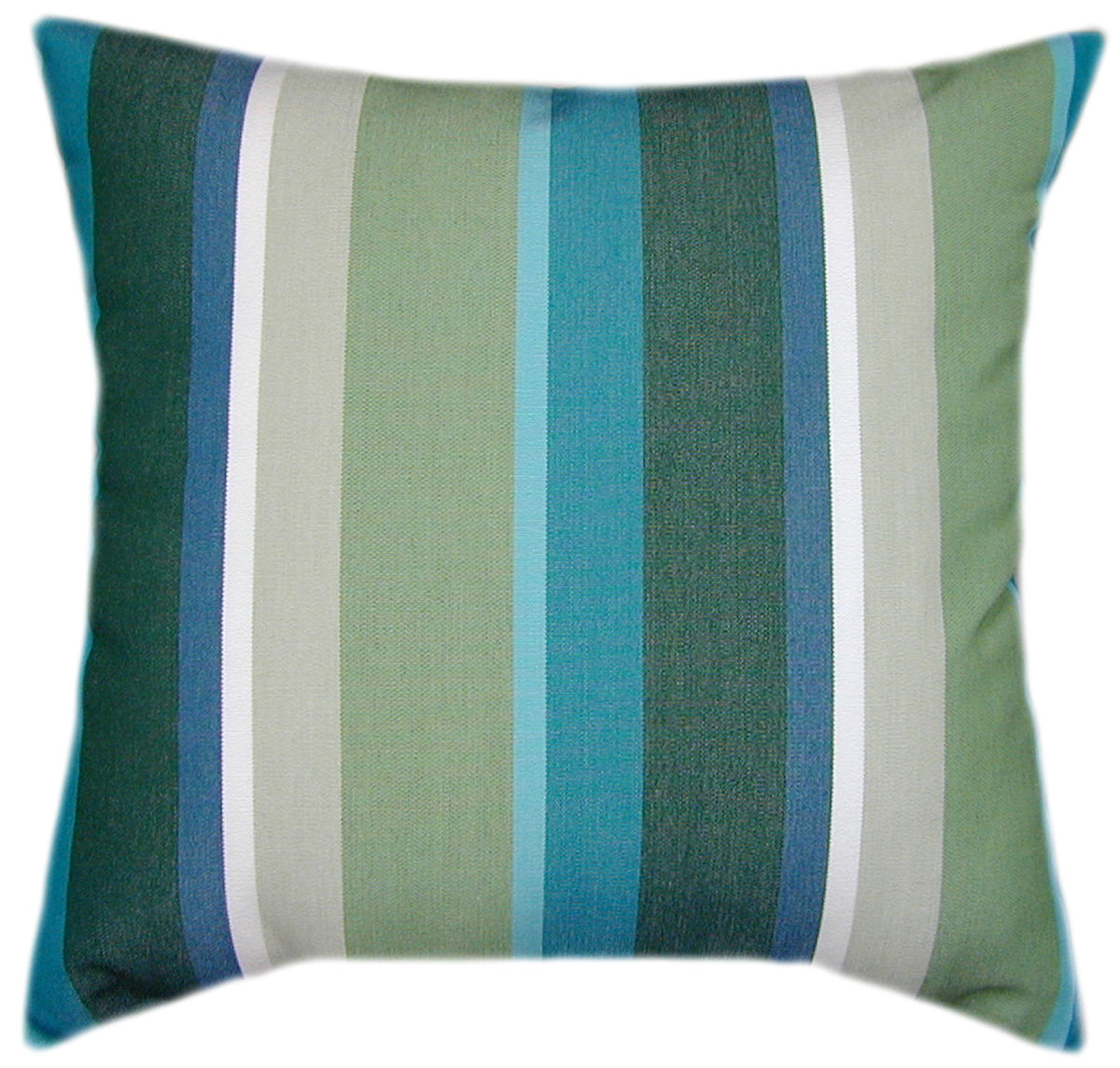 Sunbrella® Beaming Lagoon Indoor/Outdoor Striped Pillow