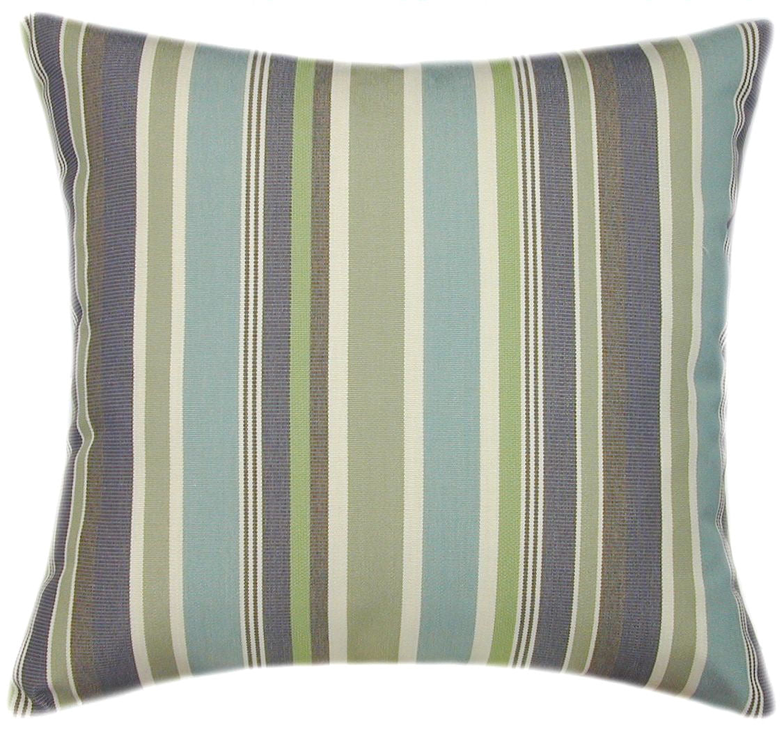 Sunbrella® Brannon Whisper Indoor/Outdoor Striped Pillow