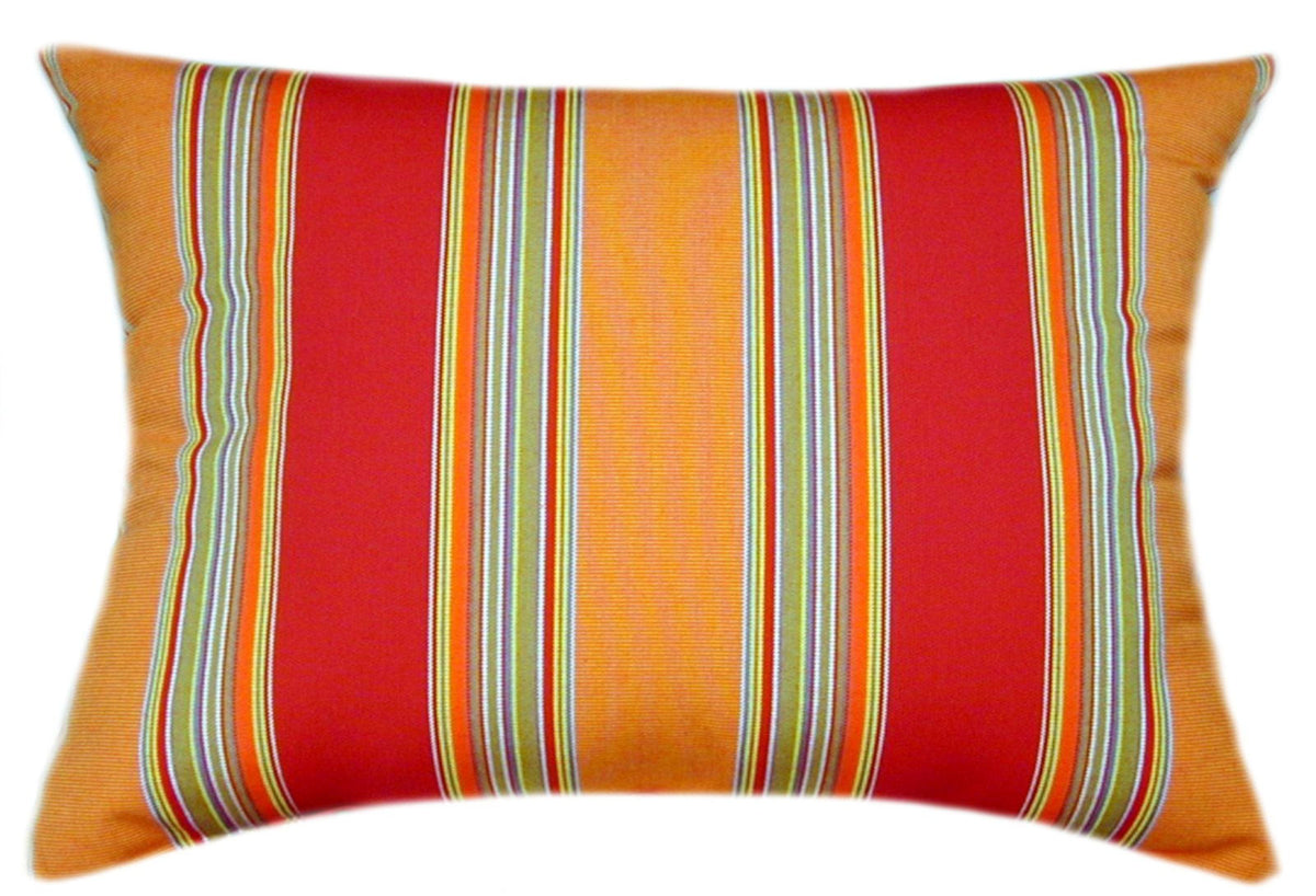 Sunbrella® Bravada Salsa II Indoor/Outdoor Striped Pillow