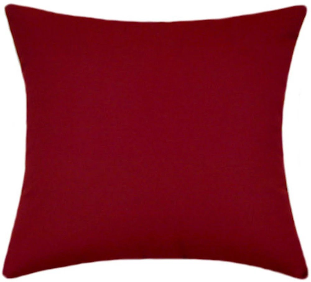 Sunbrella® Canvas Burgundy Indoor/Outdoor Solid Color Pillow