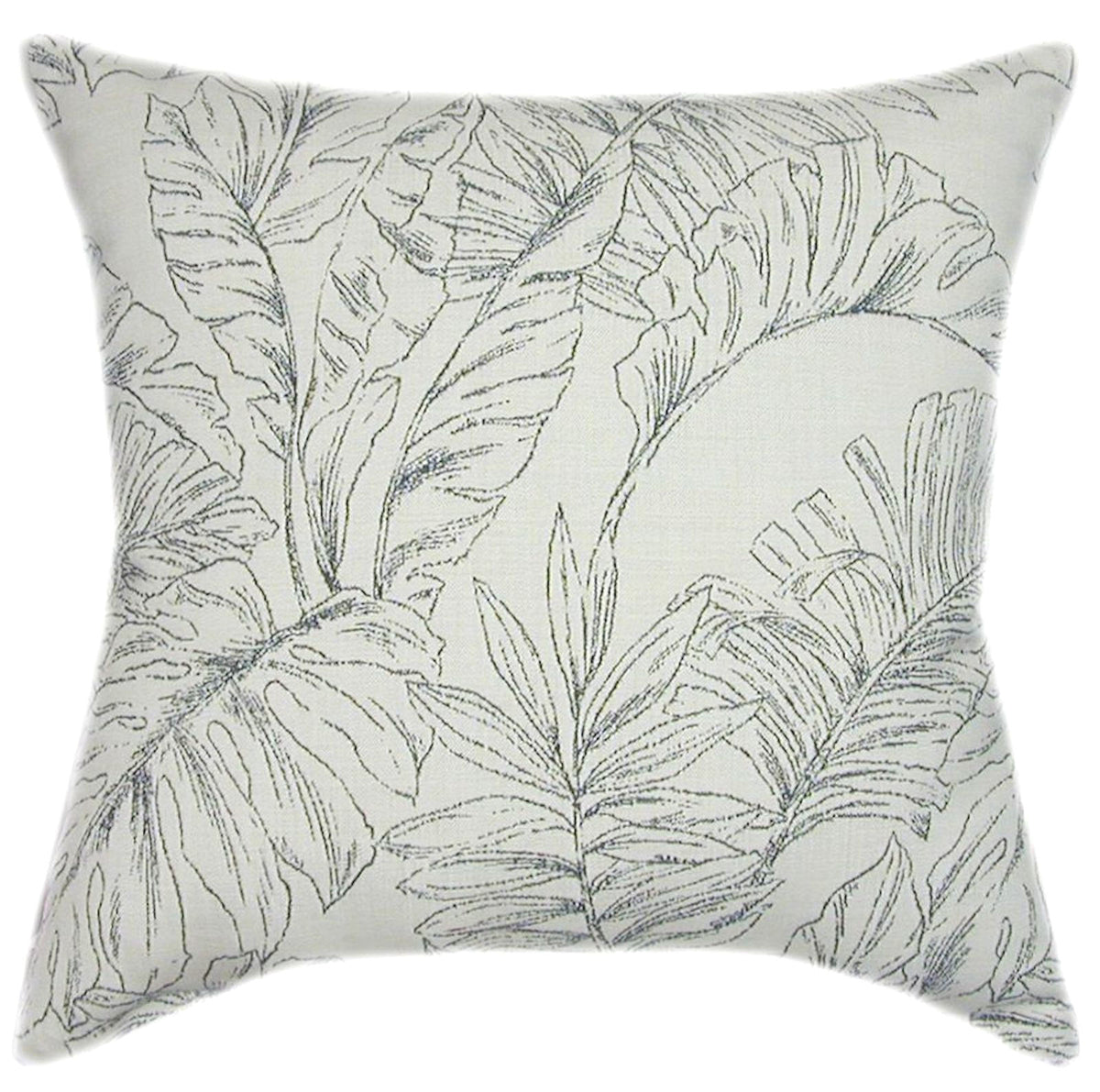 Sunbrella® Calm Graphite Indoor/Outdoor Floral Pillow