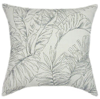 Sunbrella® Calm Graphite Indoor/Outdoor Floral Pillow