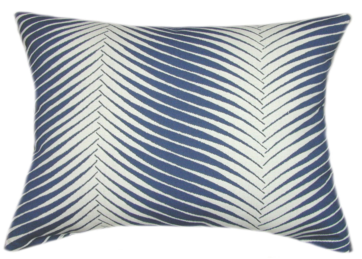 Sunbrella® Clock Out Indigo Indoor/Outdoor Floral Pillow