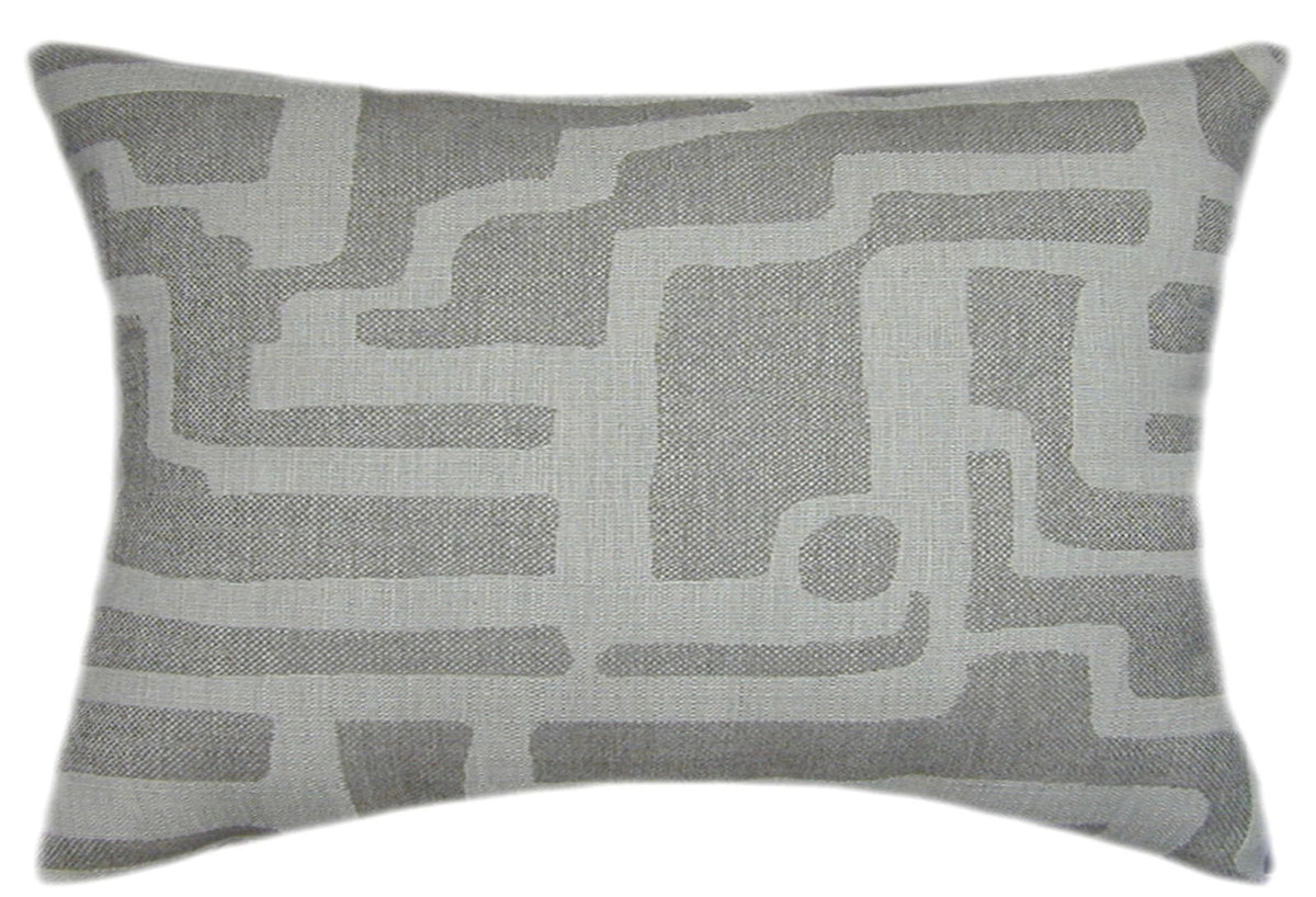 Sunbrella® Escher Greige Indoor/Outdoor Geometric Pillow