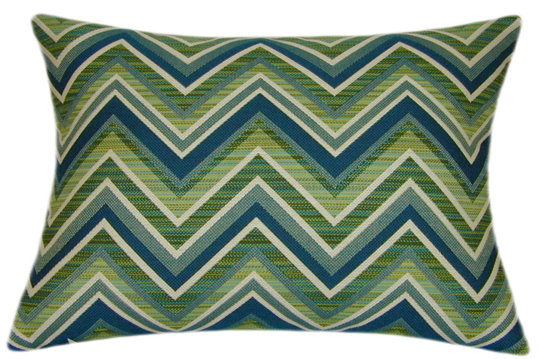 Sunbrella® Fischer Lagoon Indoor/Outdoor Geometric Pillow
