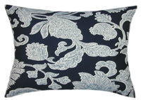 Sunbrella® Floral Song Navy Indoor/Outdoor Floral Pillow